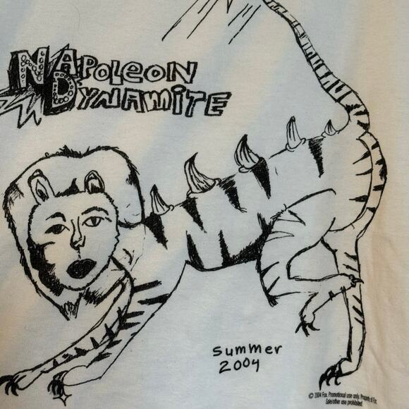 Vintage Y2K Napoleon Dynamite Liger Drawing 2004 Movie Promo Shirt Adult 2XL - Picture 2 of 4